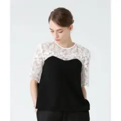 LOULOU WILLOUGHBY チュールレースフレアーブラウスのサムネイル