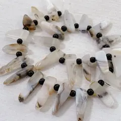 ht755/SALE！天然石◇アゲート 牙形1連