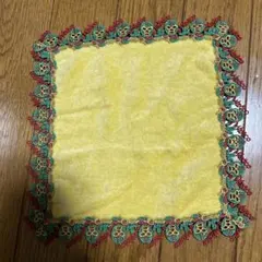 近沢レース店 ハンカチ 覆面レスラー　ルチャリブレ　メキシコ　イエロー