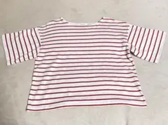LOWRYS FARM 半袖 Tシャツ M 白/赤ストライプ