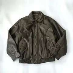 90s VINTAGE 短丈 フライトジャケット A-2 本革 キルティング