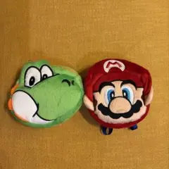 スーパーマリオ カラビナ付リュック型ミニポーチ マリオ ヨッシー　2種セット