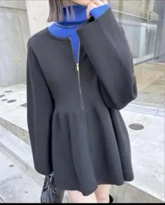 最終値下げ　mystic ミスティック WZIPペプラムカーディガン ブラック