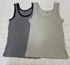 UNIQLO リブ編みタンクトップ2枚セット　Mサイズ