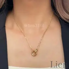 金属アレルギー対応♡つけっぱなし　ダブルリング ネックレス♡サージカルステンレス