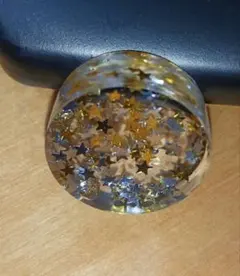 レジンパーツ 円形 星型ホログラム ハンドメイド素材