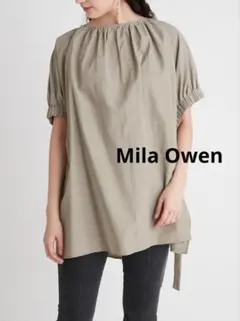Mila Owen☆ミラオーウェン☆バックタック袖口ゴムギャザーブラウスのサムネイル