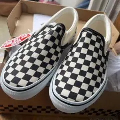 Vans V98CLA ブラック/ホワイト チェック スリッポン