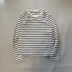 OLD UNIQLO 肉厚　ボーダーT S ホワイト　ネイビー　Y2K グランジ