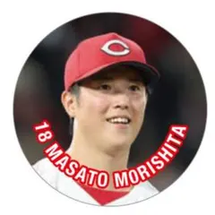 カープ森下暢仁投手フォト缶バッジ2026B！新デザイン♪