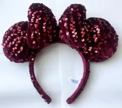 ミニーマウス　スパンコールカチューシャ