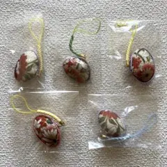 手作り　貝の装飾キーホルダー　5個セット