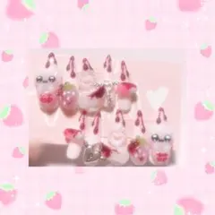 《❤︎現品❤︎》ネイルチップ 量産型 平成女児 血 猫