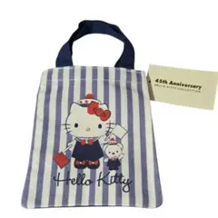 レトロ◆タグつき新品◆ハローキティ展/ミニバッグ/マリン