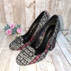 美品✨【DOLCE&GABBANA】ツイードパンプス☆ビジュー装飾☆イタリア製のサムネイル