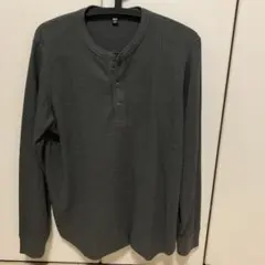 UNIQLO ワッフルヘンリーネックTシャツM