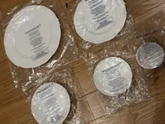 未使用品】ウェッジウッド ドルフィンホワイト デザートプレート18cm黒