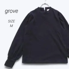a2294▶グローブ　grove　長袖トップス【M】ボリューム袖　スタンドカラーのサムネイル