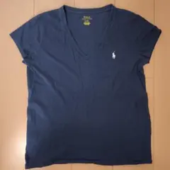 POLO RALPH LAUREN ネイビー Vネック Tシャツ M