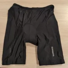 시마노 블랙 패딩 레이서 팬츠