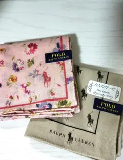 ポロラルフローレン ハンカチ 2枚セット