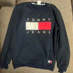 TOMMY JEANS ネイビー クルーネック トレーナー