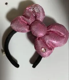 キティ ピンクリボンカチューシャ USJ ユニバ キラキラ