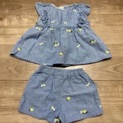 ブランシェス branshes レモン柄 セットアップ 夏