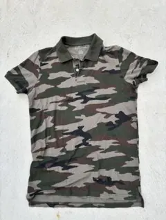 American Eagle カモフラ柄 ポロシャツ S