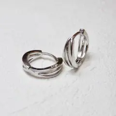 【シルバー925 】フープピアス シンプル レディース 3連デザイン