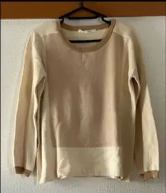 ルノンキュール　ベージュ 長袖ニット セーター　M