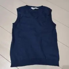 H&M ネイビー Vネック ベスト 140