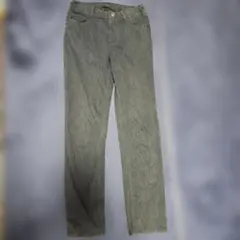 グレー デニム風 ストレートパンツ　160