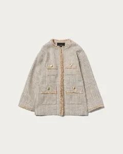 美品GREEN LABEL RELAXING ノーカラージャケット