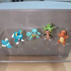 ポケモン 人形 5体フィギュアハリマロン ヒトカゲ ケロマツ ゼニガメ他