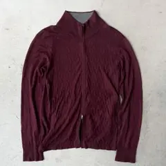 archive TAKEO KIKUCHI wine red zip Knitのサムネイル