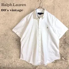 ラルフローレン 半袖シャツ XXL 白 マルチポニー ビッグシルエット 古着のサムネイル