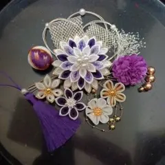 つまみ細工髪飾り　成人式結婚式卒業式