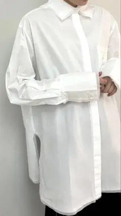 anuke ハイネックオーバーサイズシャツ 白 - メルカリ
