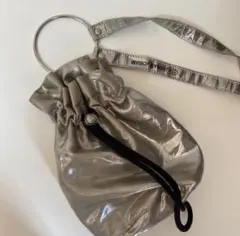 MM6 メゾンマルジェラ　巾着 バッグ シルバー
