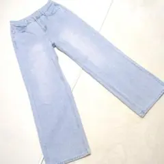 DAZY ライトブルー ワイドジーンズ L