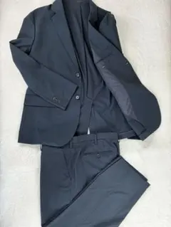 ユニクロ 感動ジャケットパンツ セットアップ XXL ネイビー 希少サイズ 美品
