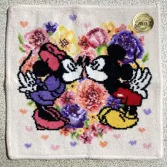 フェイラー　タオルハンカチ　フラワリーハート　ミッキーミニー　約25cm