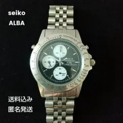 SEIKO ALBAVIENTクロノグラフメンズ 電池交換済み可動品M-25 - メルカリ