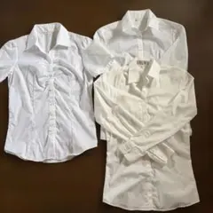 ホワイトシャツ 3枚セット　長袖2半袖1