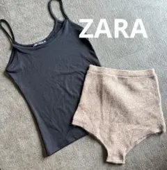 ZARA キャミソール ニットショートパンツ セットのサムネイル