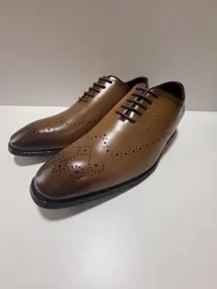 【未使用品】革靴 茶色 ビジネスシューズ ストレートチップ ブラウン25.5cm