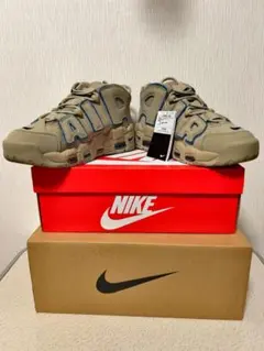 27cmナイキ エアモア アップテンポ96 ベージュ/ブルー