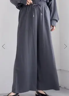 レプシム　マルチメリットカルゼワイドパンツ　チャコール