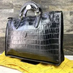 美品】Felisi フェリージ ビジネスバッグ クロコ型押し 黒 - メルカリ